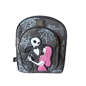 NWT Disney Nightmare Before Christmas Jack & Sally Mini Backpack Web Print